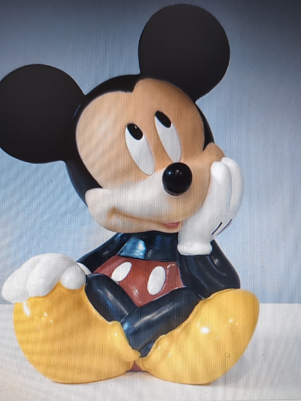Vintage Disney Mickey Mouse "Thinking" Piggy Bank -
